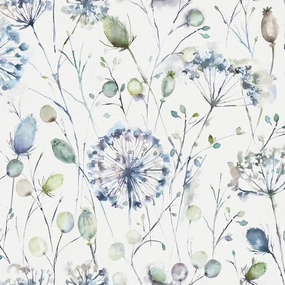 Boronia Printed Cotton Fabric (By The Metre) Crocus/Cream elegant table cloth  