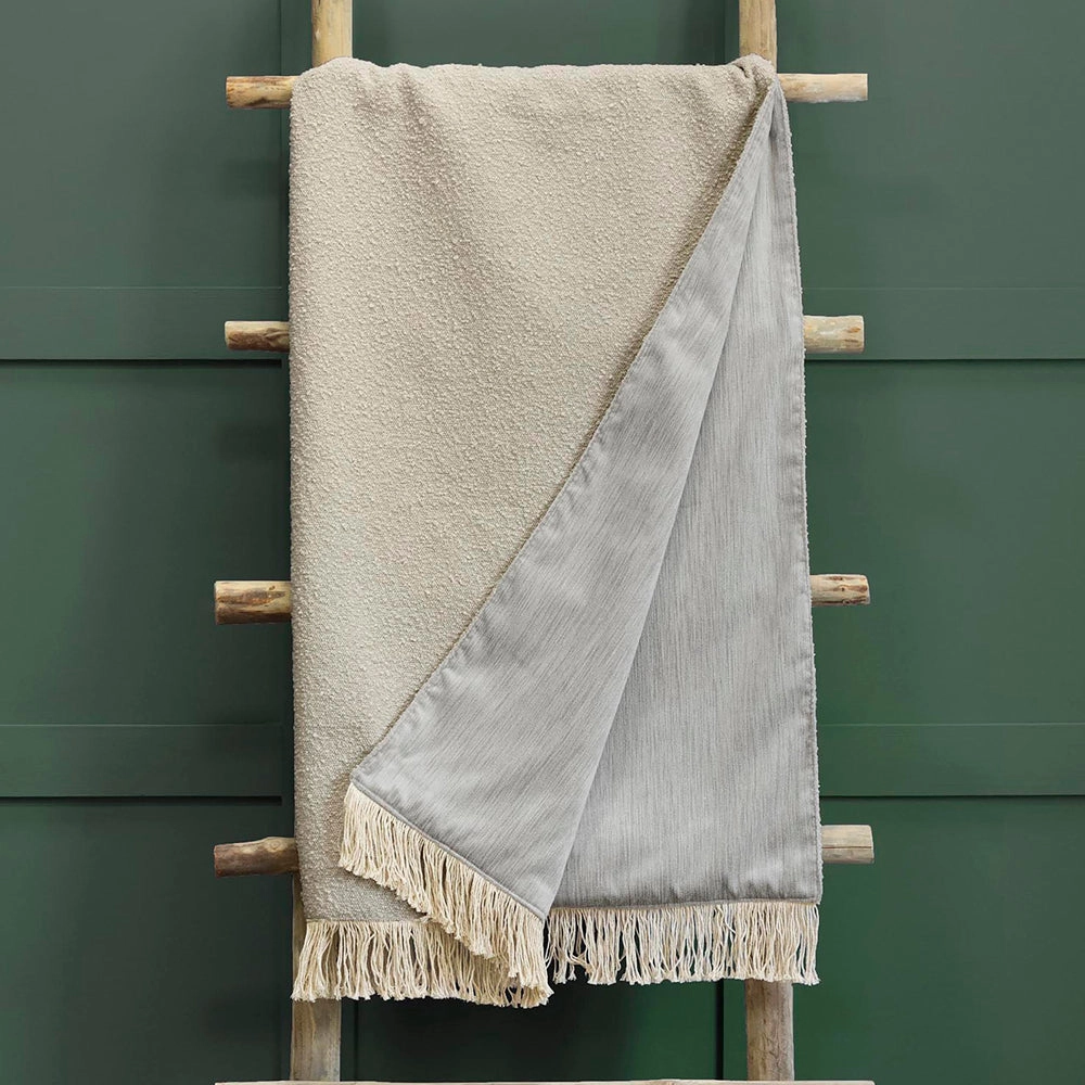 Boucle Bobble Throw Cream