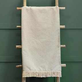 Boucle Bobble Throw Cream patterned fashion rug  