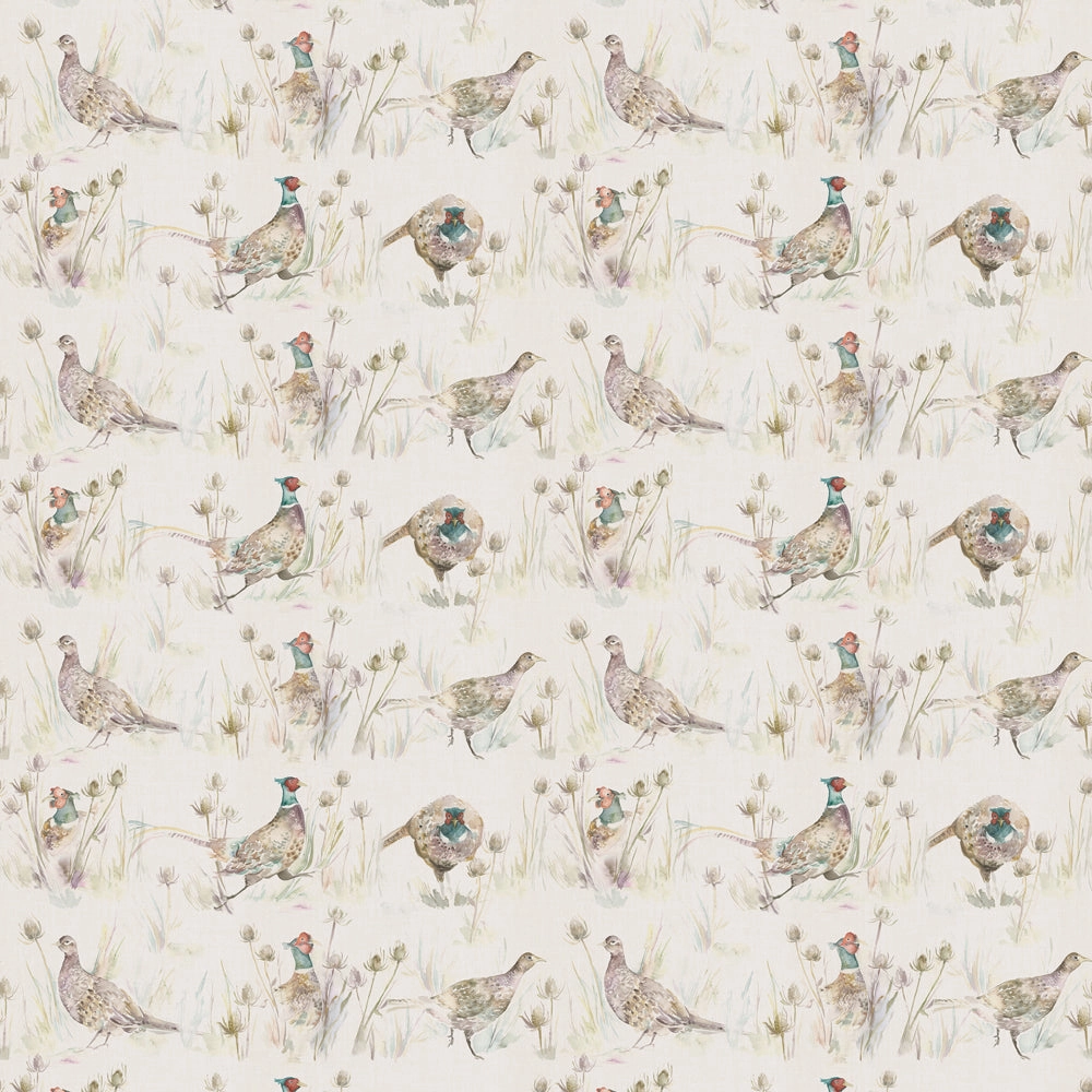 Bowmont Printed Linen Fabric (By The Metre) Pheasant