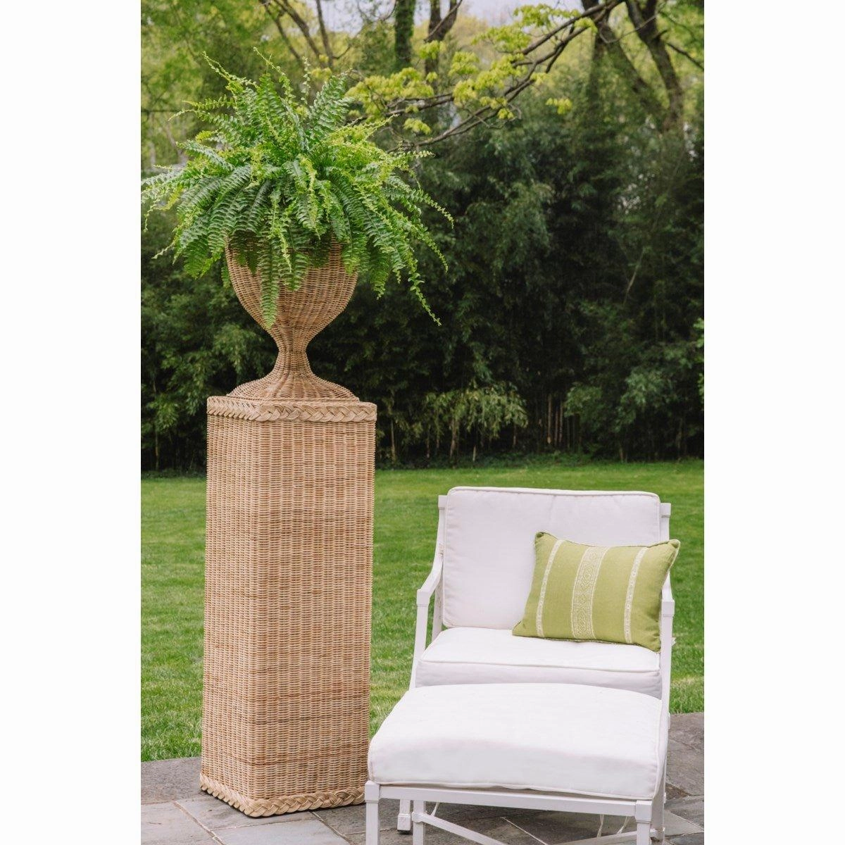 Braided Wicker Urn