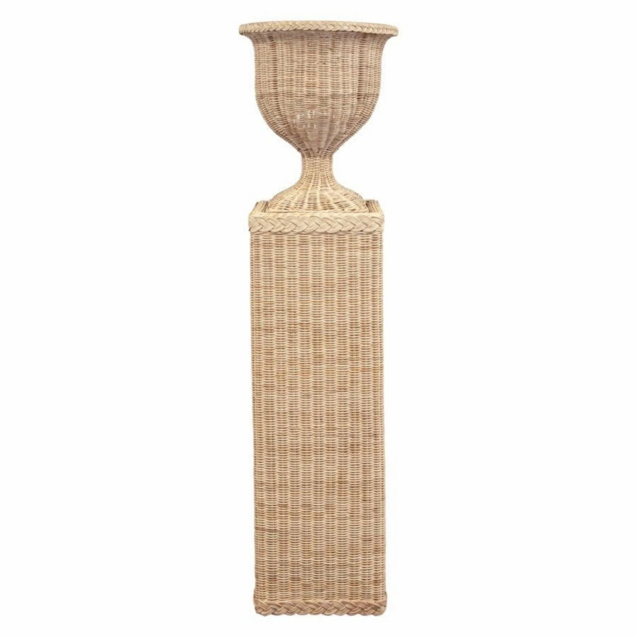 Braided Wicker Urn