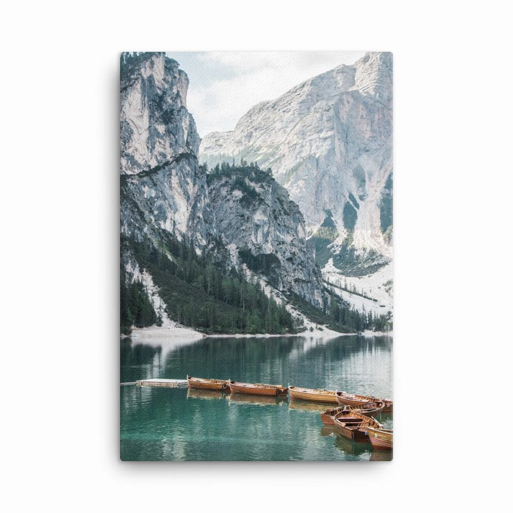 Braies lake 2 - canvas