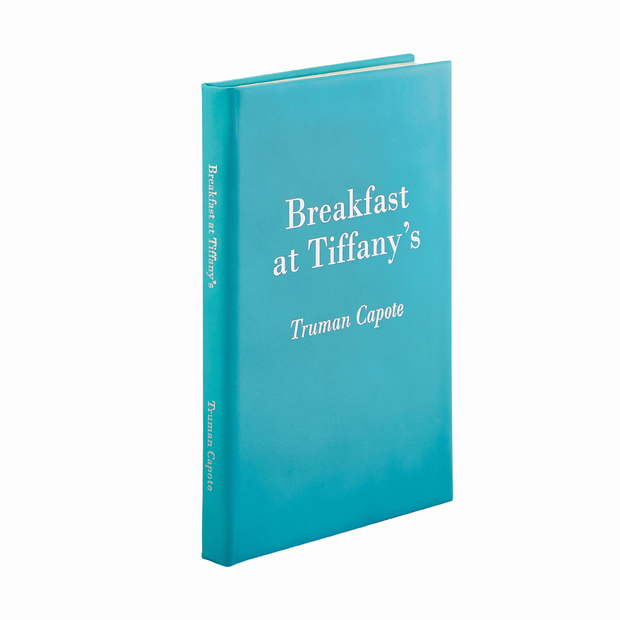 Breakfast at Tiffany's Robin's Egg Blue Bonded Leather Book- Can Be Personalized
