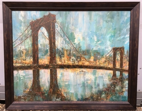BROOKLYN BRIDGE GICLEE PAINTING classic mural painting