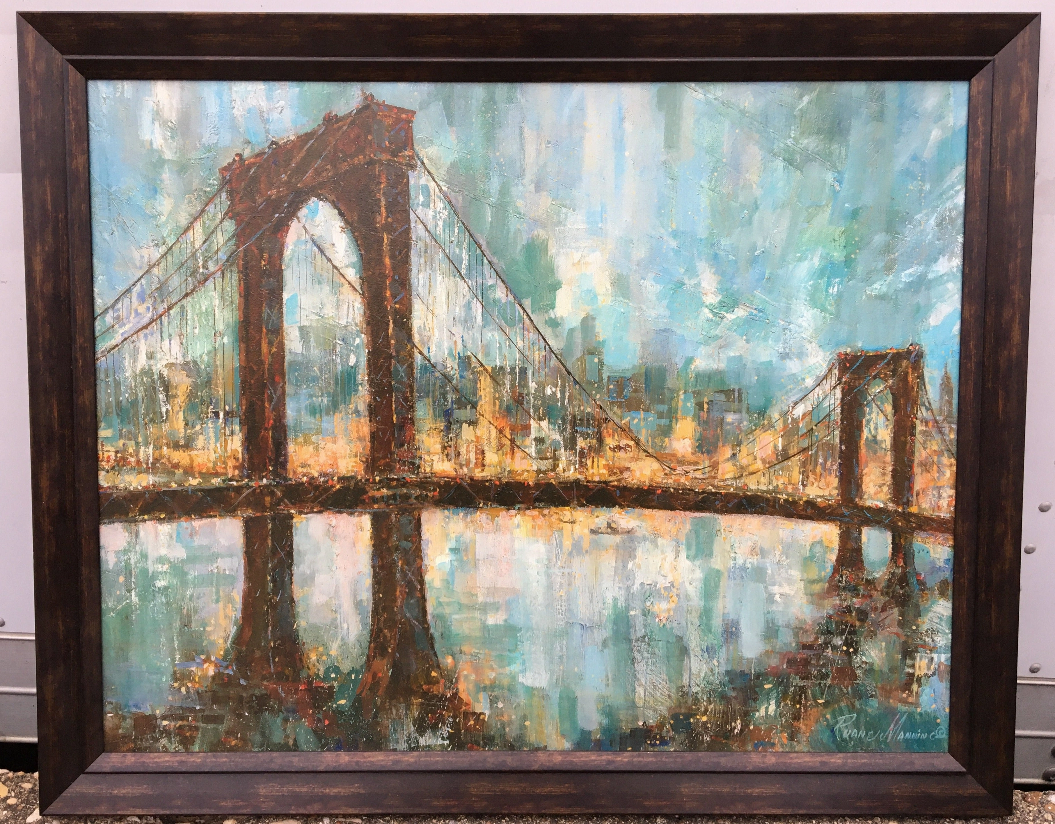 BROOKLYN BRIDGE GICLEE PAINTING classic mural painting