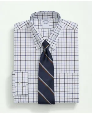 Brooks Brothers Herren Big & Tall Stretch Supima-Baumwolle Nicht-Bügeln Pinpoint Polo Knopfleiste Blau Brooks Brothers