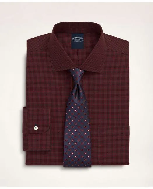 Brooks Brothers Herren Stretch Big & Tall Hemd Dunkelrot Brooks Brothers