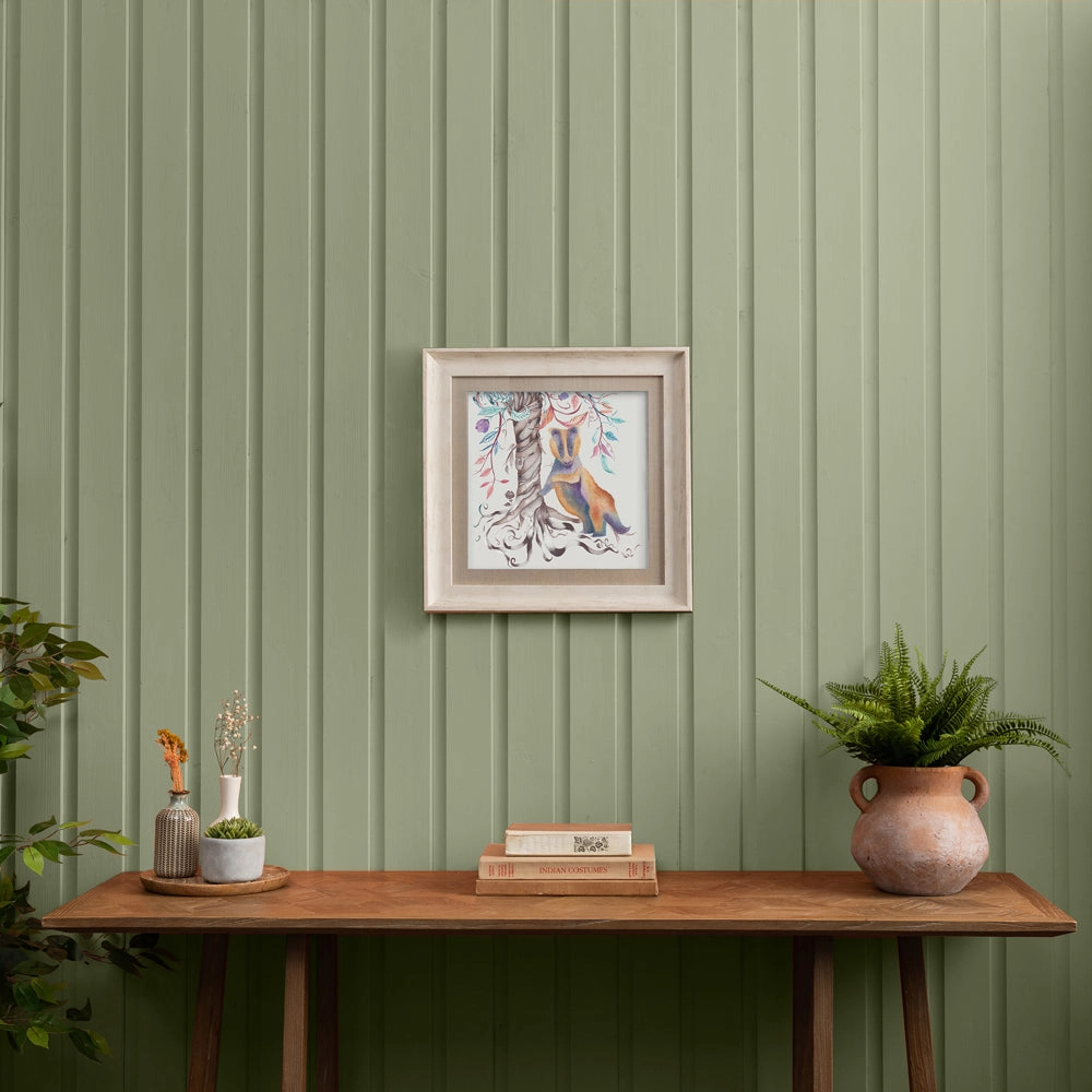Brucie Badger Framed Print Birch