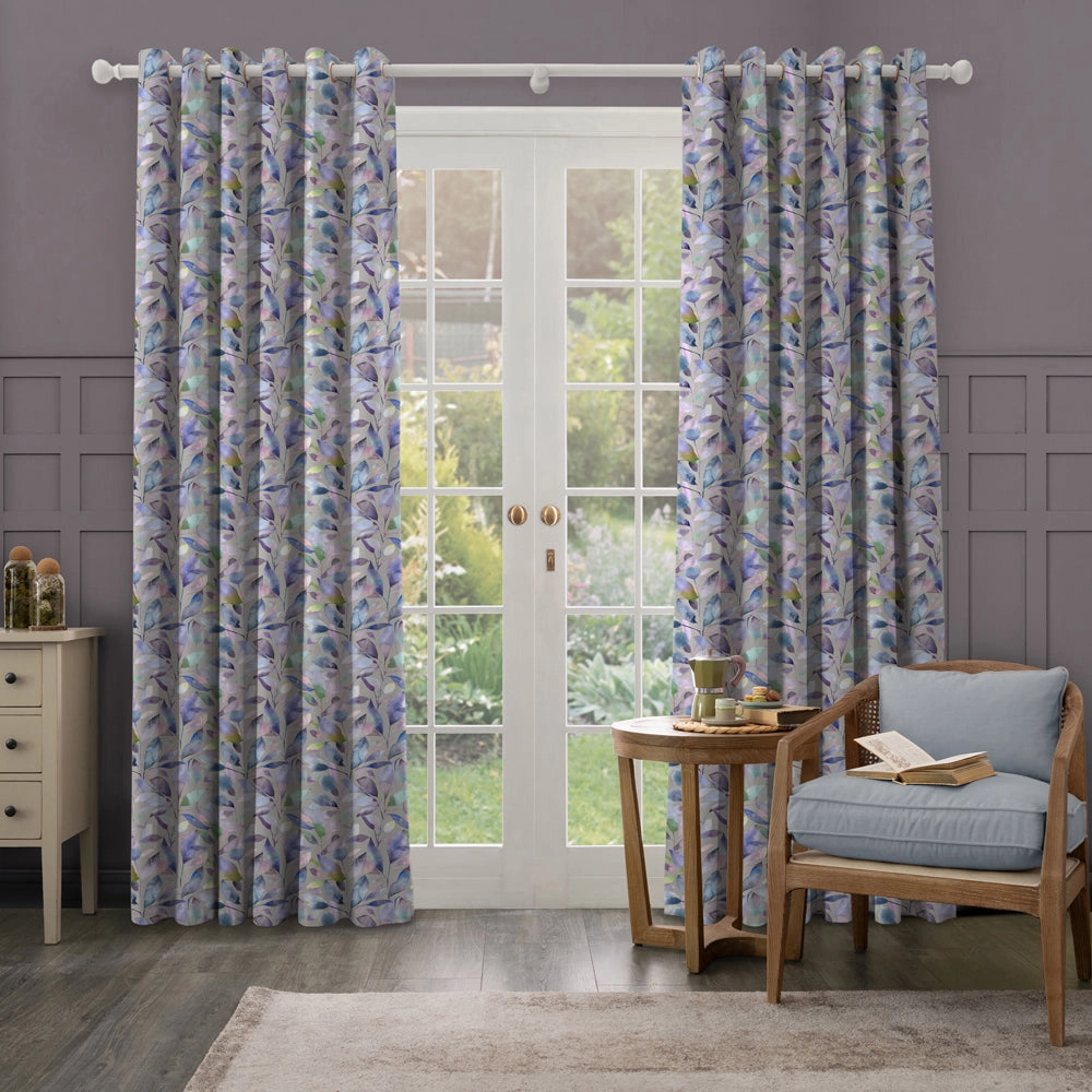 Brympton Printed Cotton Fabric (By The Metre) Heather Stone