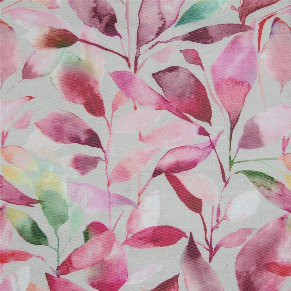Brympton Printed Cotton Fabric (By The Metre) Raspberry elegant table cloth  