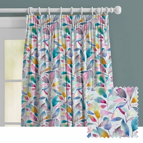 Brympton Printed Made to Measure Curtains Cream patterned fashion rug  
