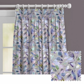 Brympton Printed Made to Measure Curtains Heather Stone patterned fashion rug  