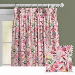 Brympton Printed Made to Measure Curtains Raspberry patterned fashion rug  