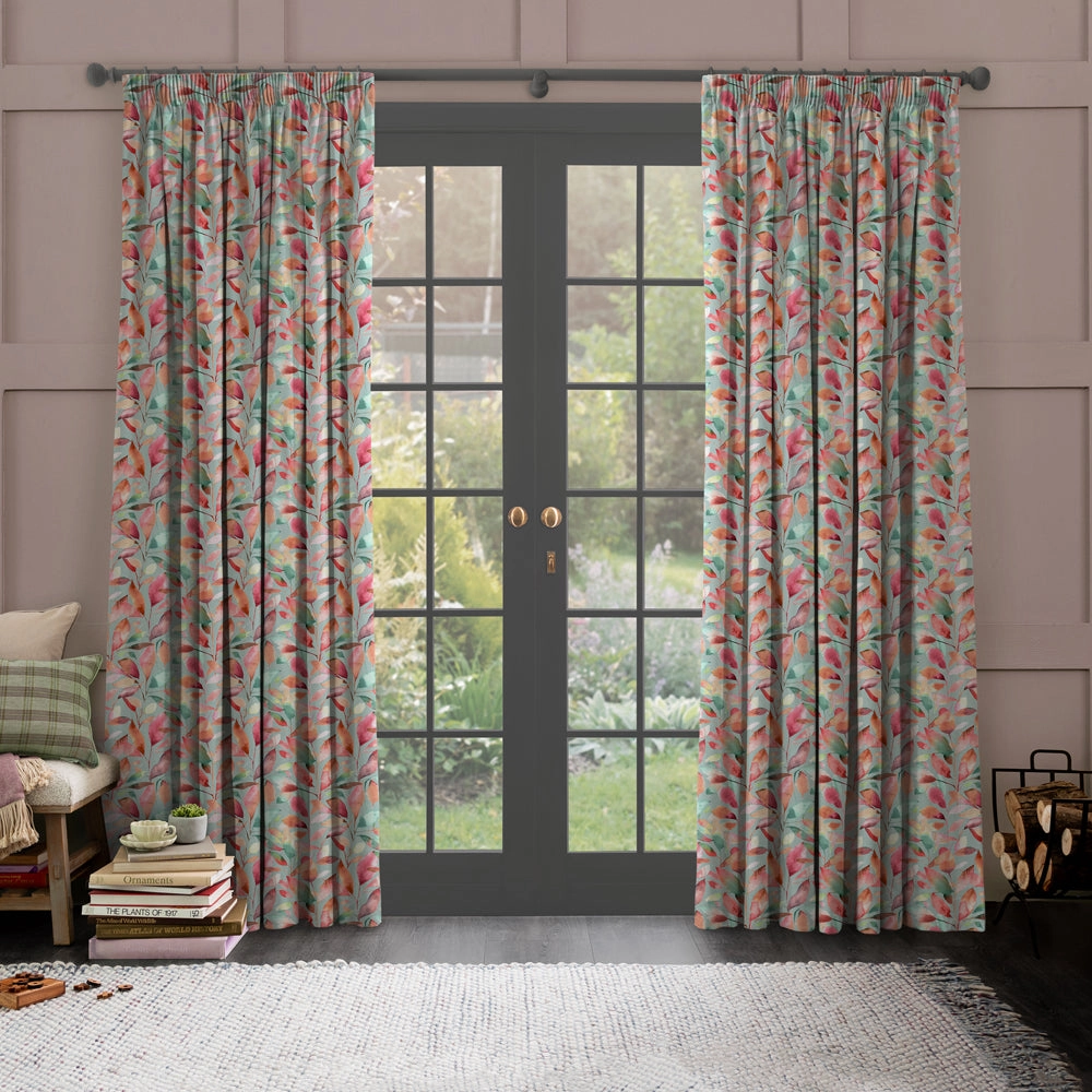 Brympton Printed Made to Measure Curtains Russett