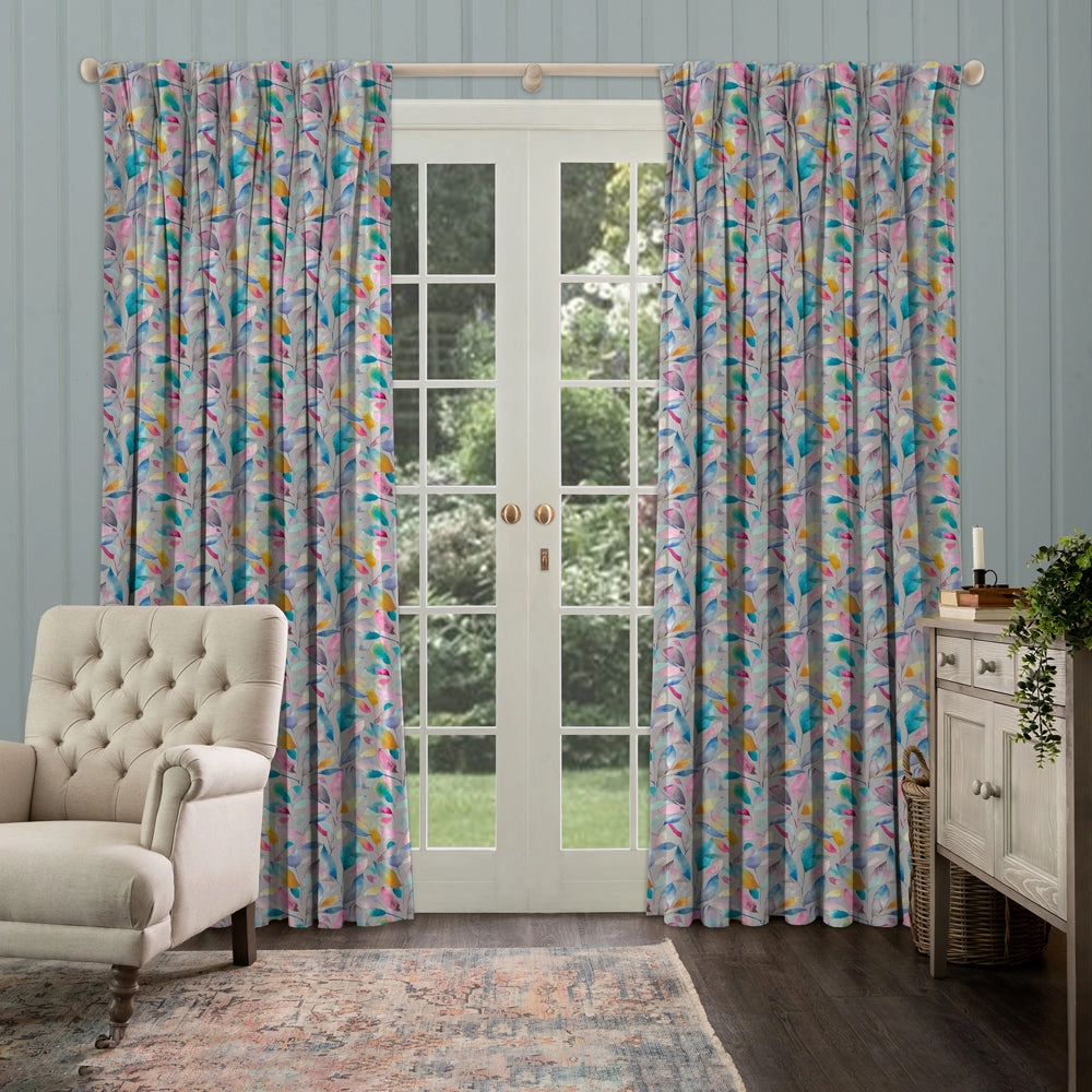 Brympton Printed Made to Measure Curtains Stone