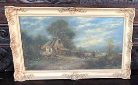 BUCOLIC EDCk OIL PAINTING WITH COWS classic mural painting