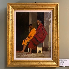 BUDDHIST MONKS OIL PAINTING ON CANVAS classic mural painting