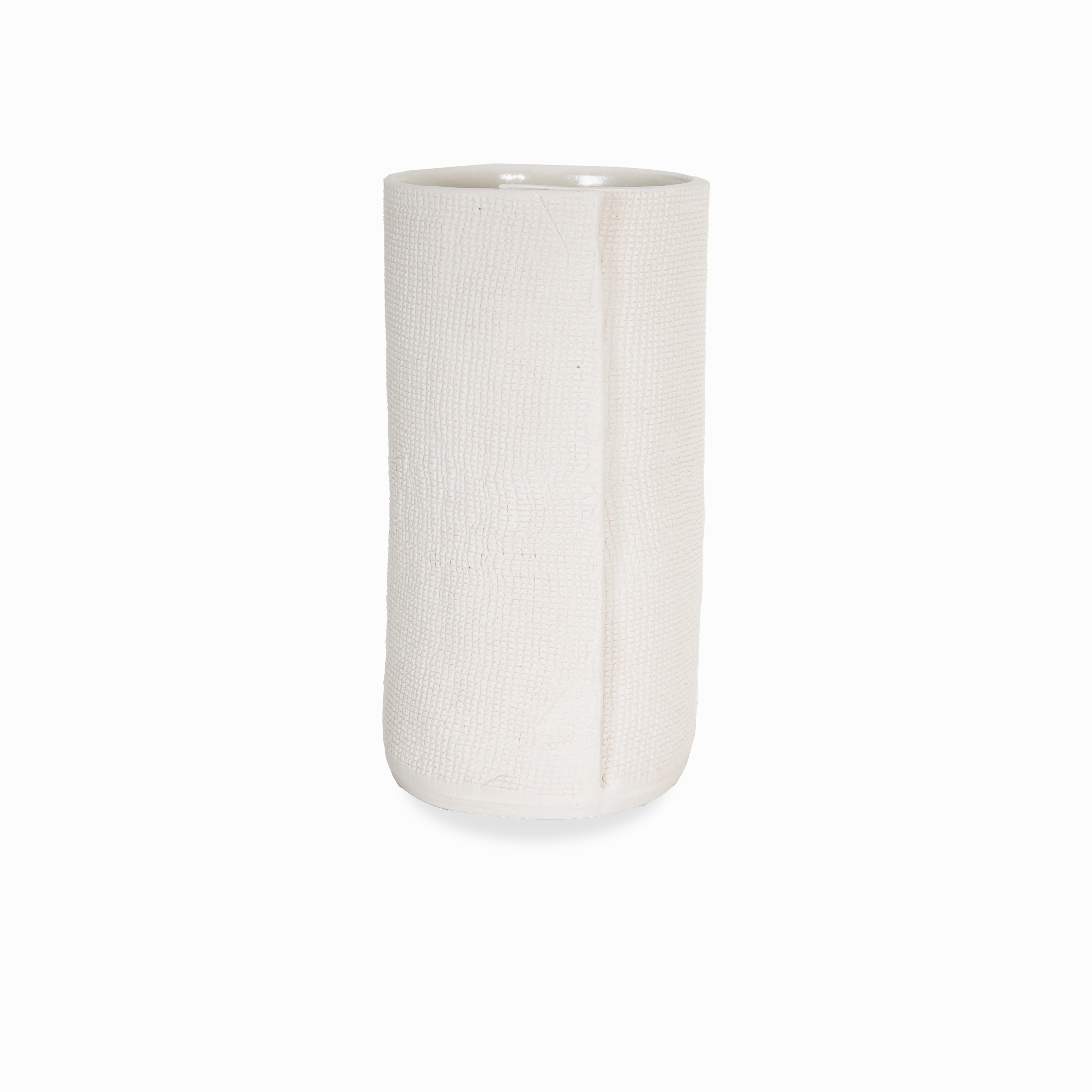 Burlap Cylinder Vase