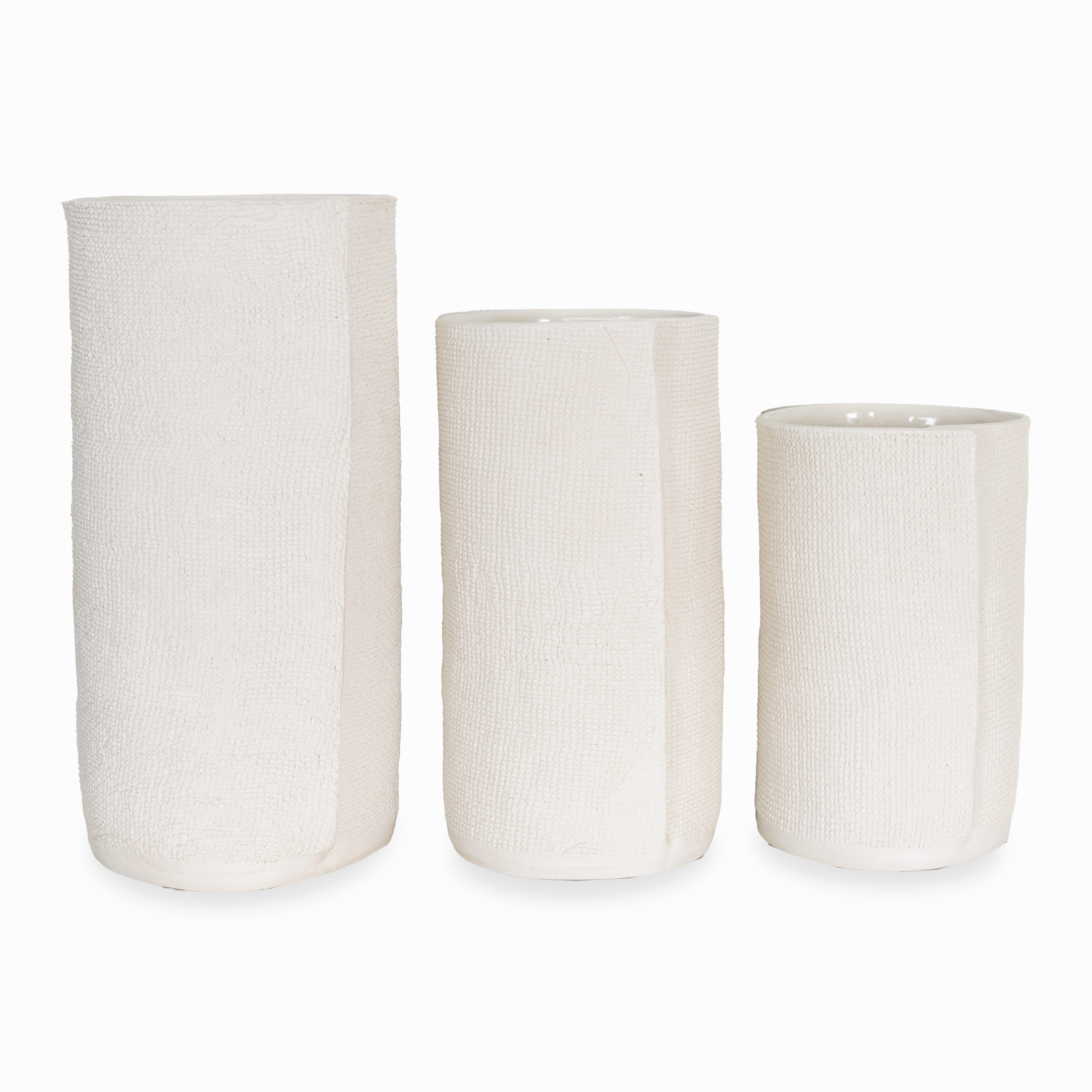 Burlap Cylinder Vase elegant wall decor