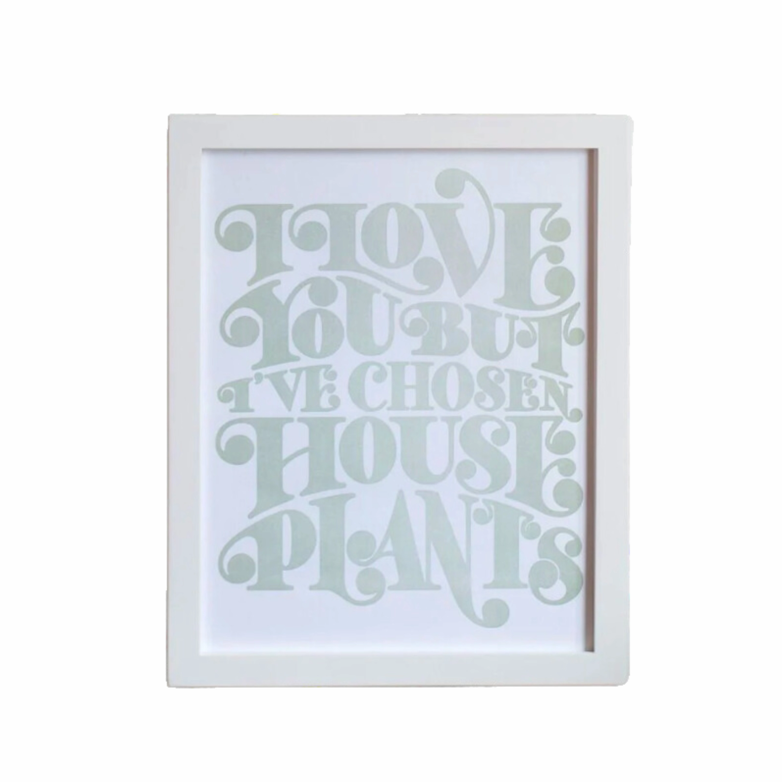 But Houseplants Print framed wall decor