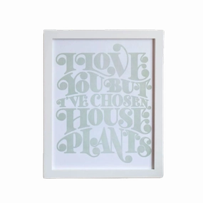 But Houseplants Print framed wall decor