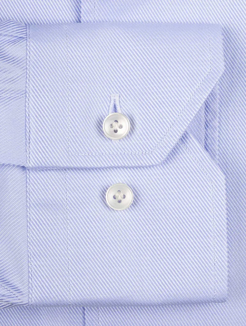 Buttondown-Kragen Twill-Hemd Blau