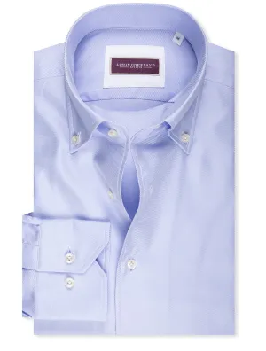 Buttondown-Kragen Twill-Hemd Blau