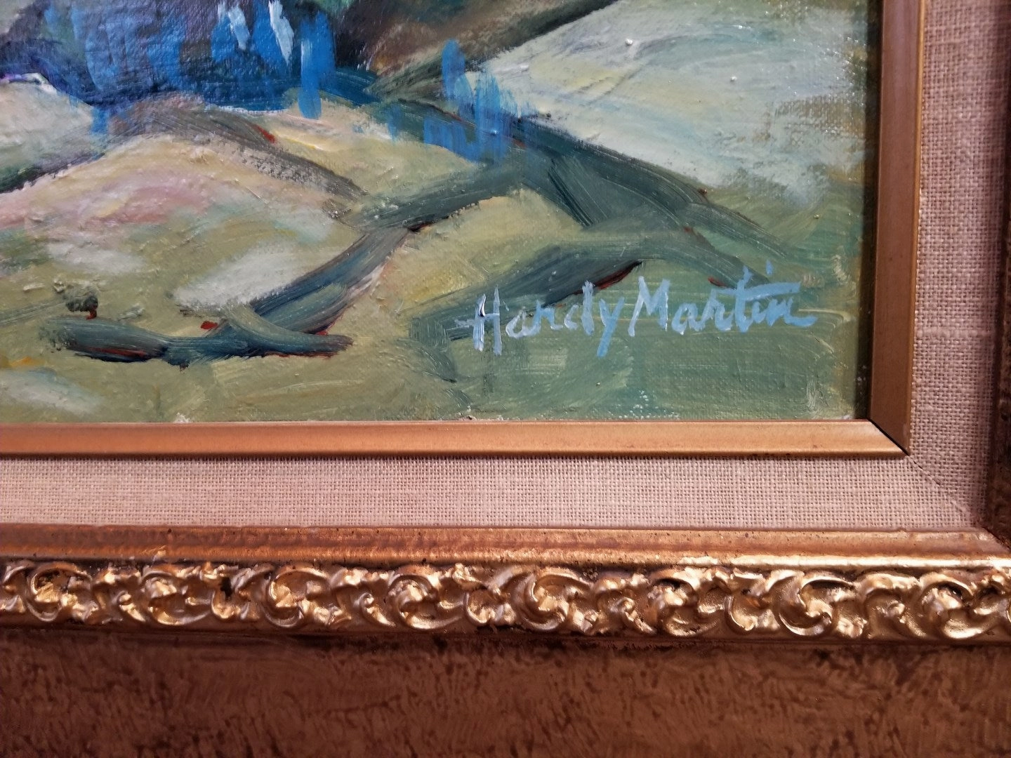 CACTUS IN BLOOM OIL PAINTING BY TEXAS ARTIST HARDY MARTIN