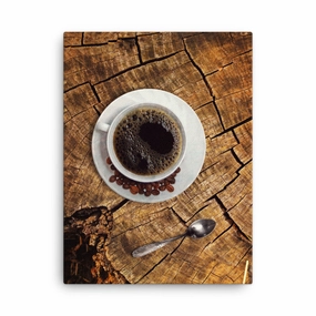 Cafe in nature - canvas canvas mural art