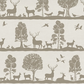 Cairngorms Printed Cotton Fabric (By The Metre) Birch elegant table cloth  