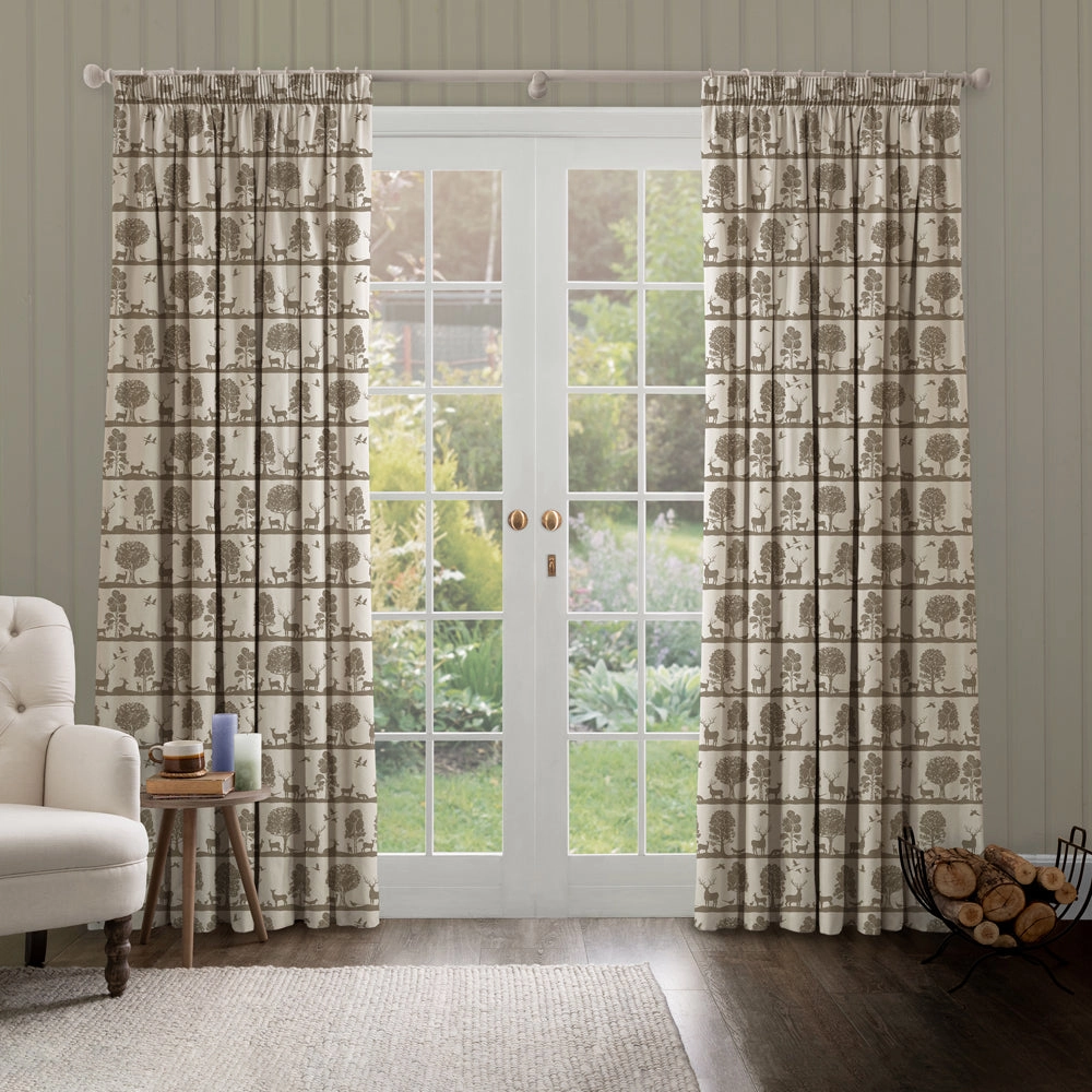 Cairngorms Printed Made to Measure Curtains Birch
