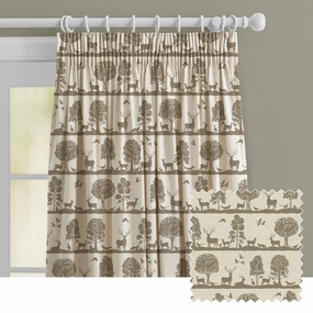 Cairngorms Printed Made to Measure Curtains Birch patterned fashion rug  