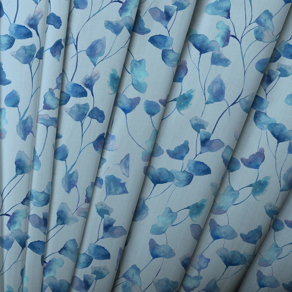 Cala Printed Cotton Fabric (By The Metre) Cobalt