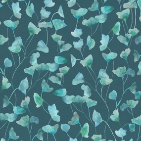 Cala Printed Cotton Fabric (By The Metre) Teal elegant table cloth  