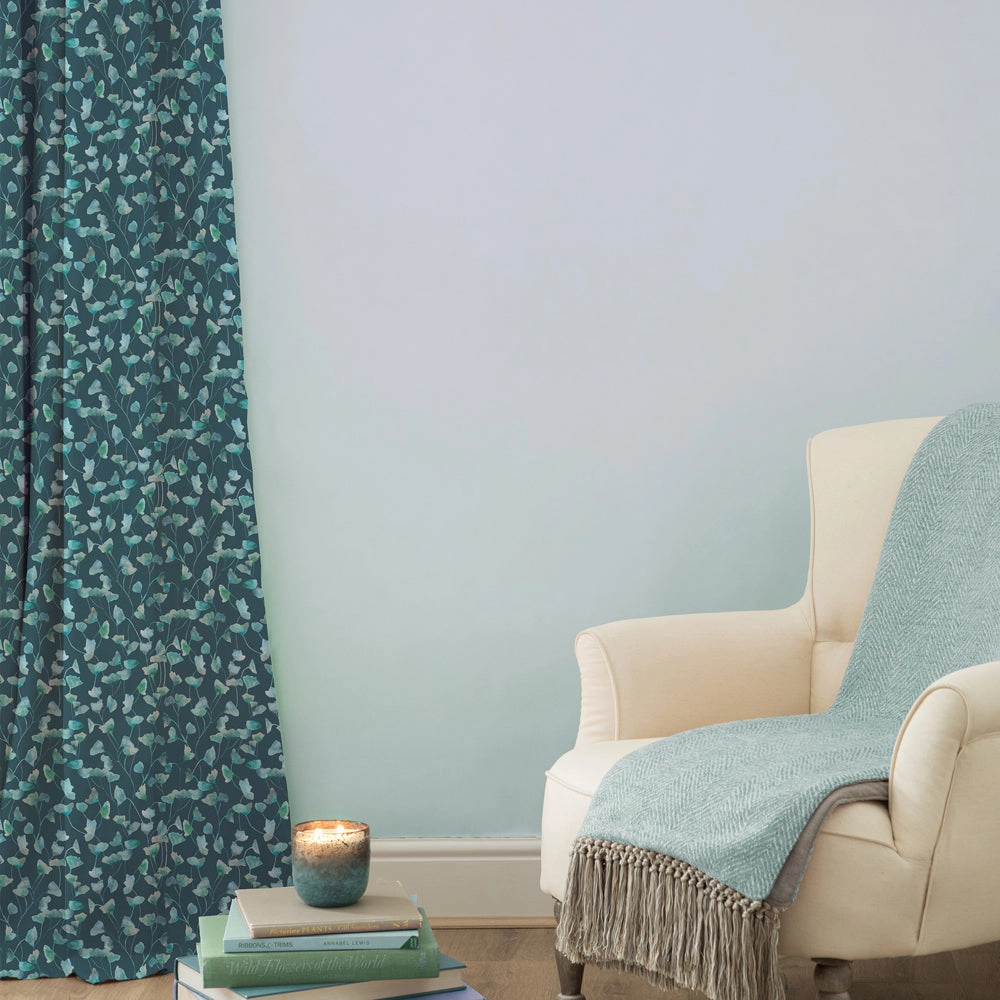 Cala Printed Cotton Fabric (By The Metre) Teal