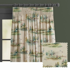 Caledonian Forest Ann Printed Made to Measure Curtains Topaz patterned fashion rug  