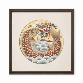 Canvas - Carp becomes Dragon canvas mural art