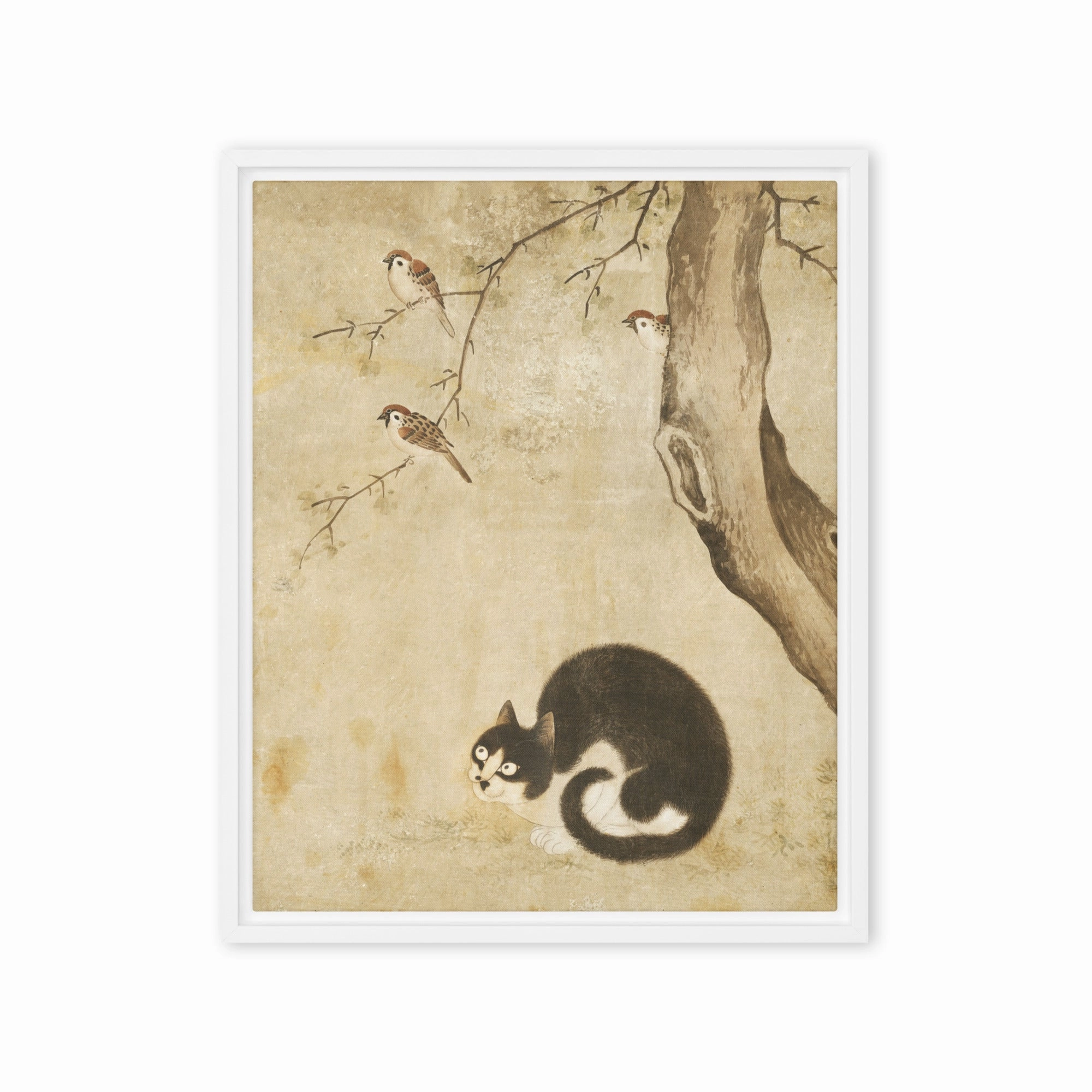 Canvas - Cat and Sparrows, Byeon Sang-byeok