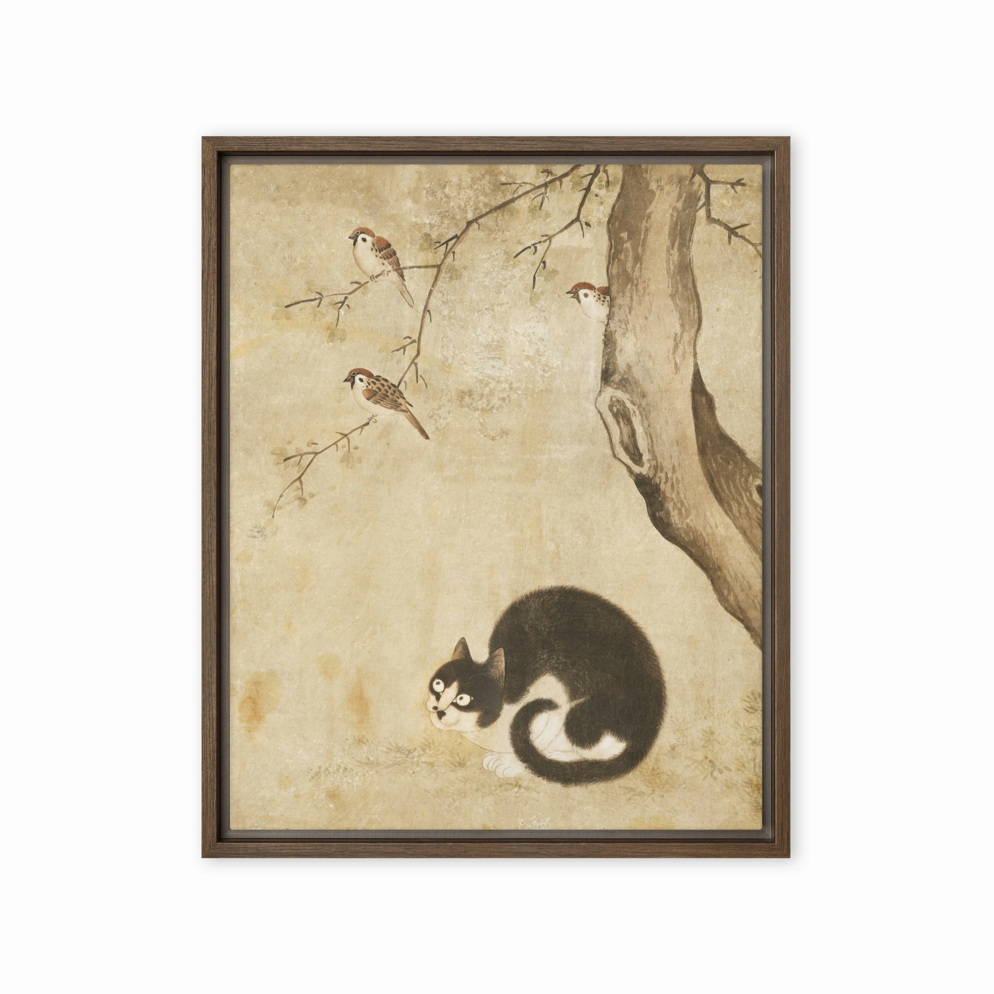 Canvas - Cat and Sparrows, Byeon Sang-byeok