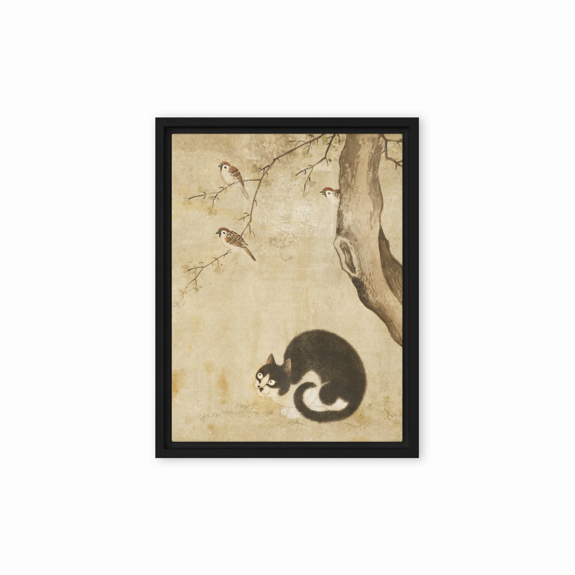 Canvas - Cat and Sparrows, Byeon Sang-byeok