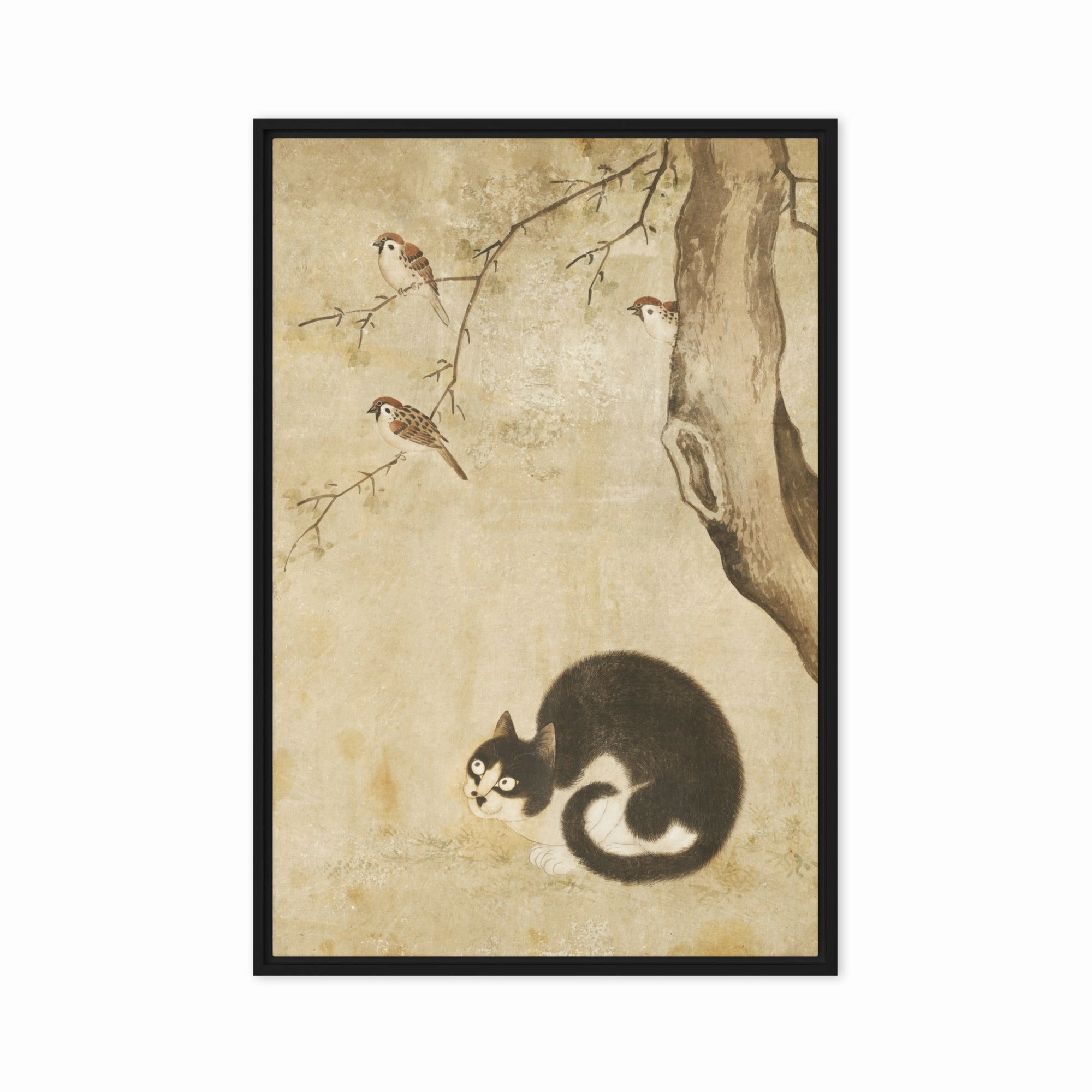Canvas - Cat and Sparrows, Byeon Sang-byeok