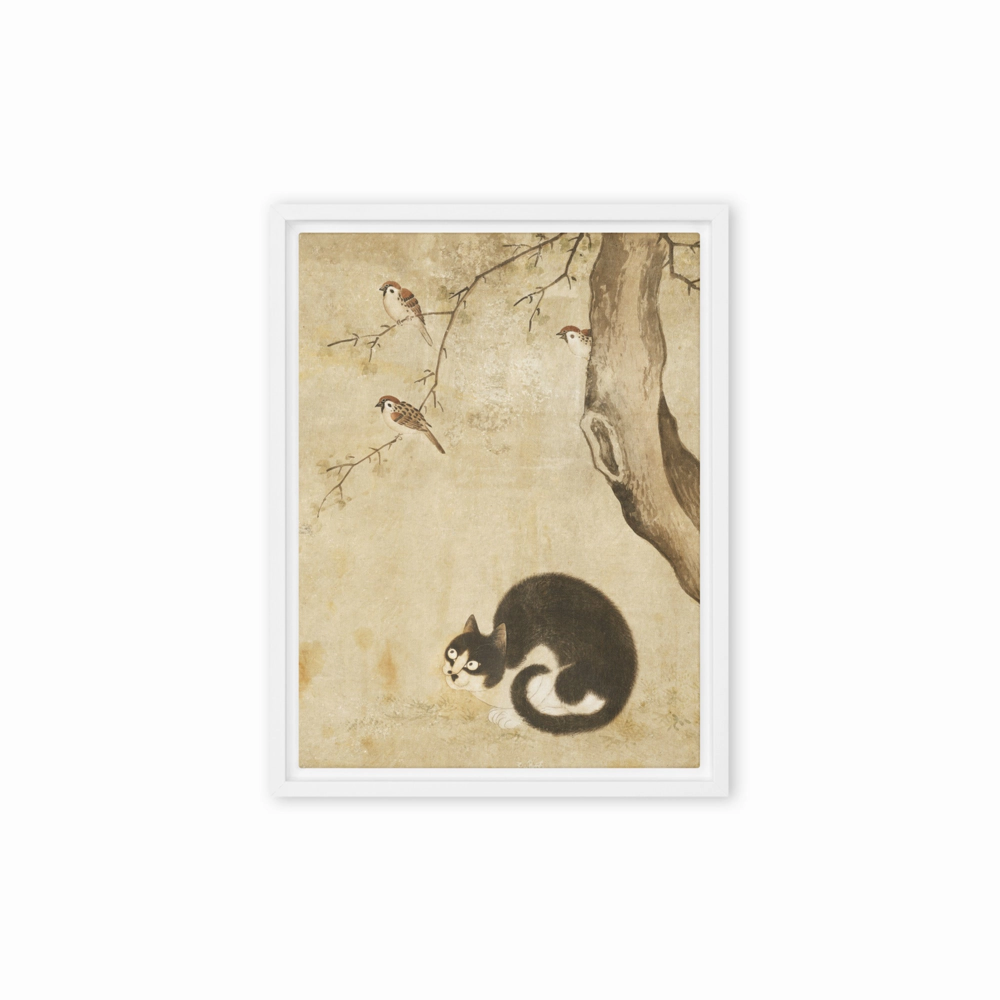 Canvas - Cat and Sparrows, Byeon Sang-byeok