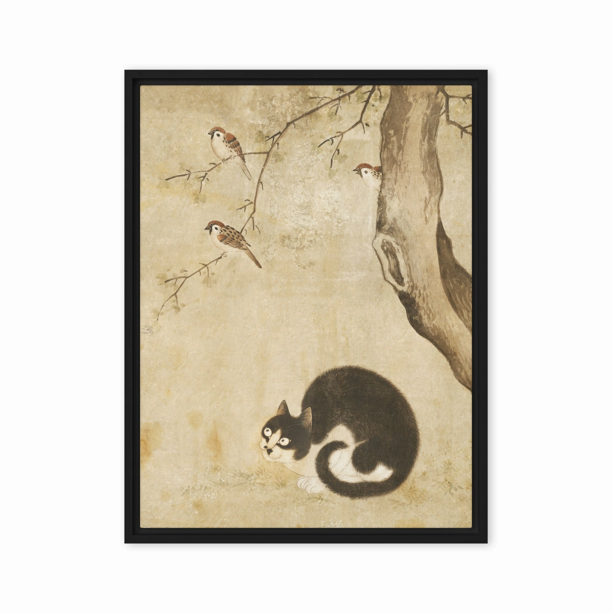 Canvas - Cat and Sparrows, Byeon Sang-byeok