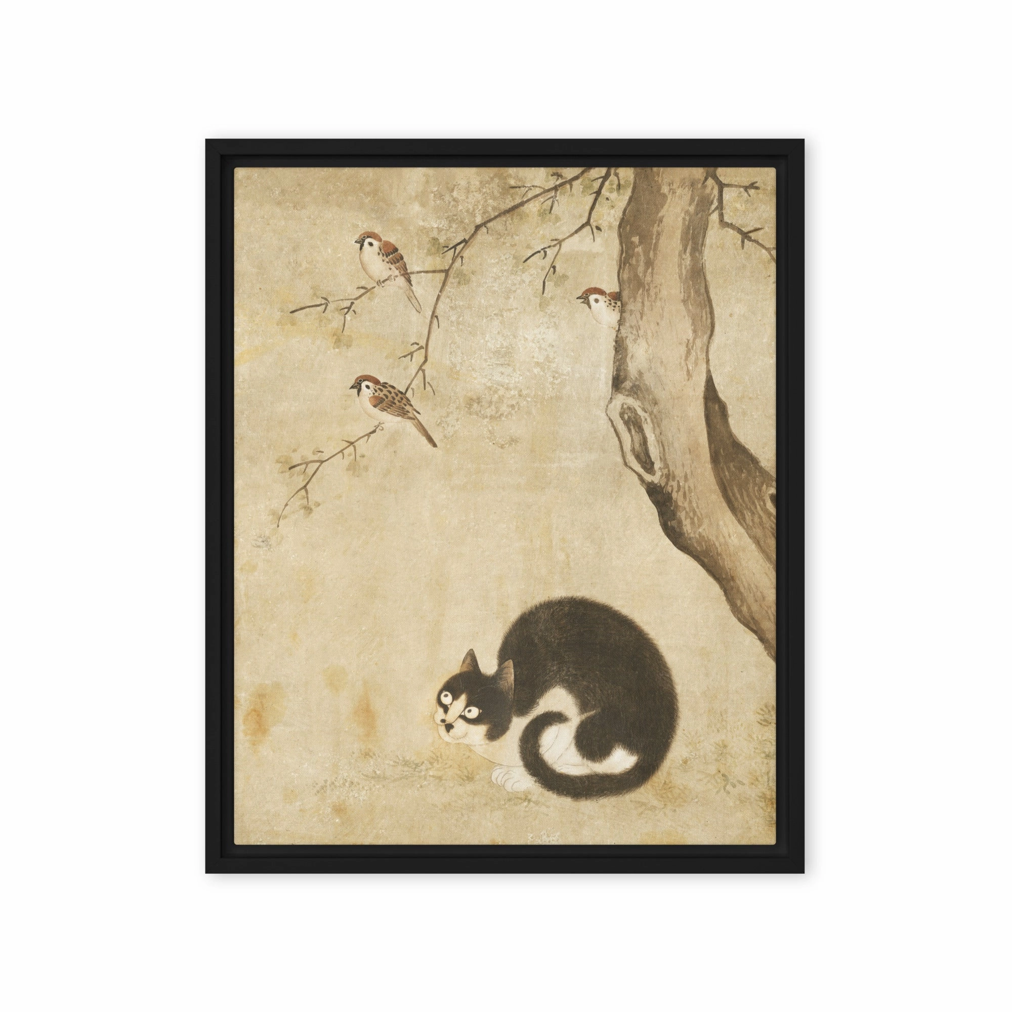 Canvas - Cat and Sparrows, Byeon Sang-byeok