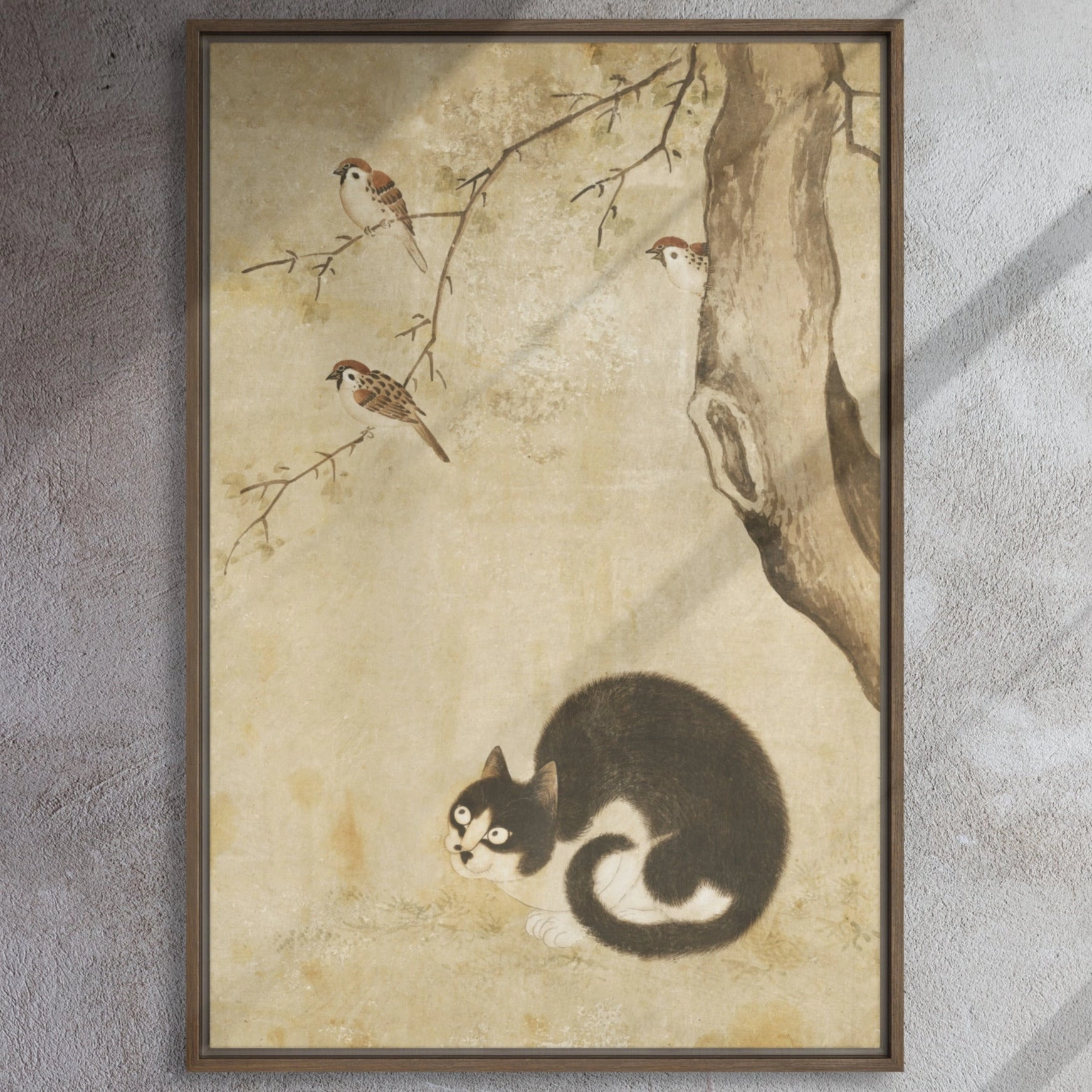 Canvas - Cat and Sparrows, Byeon Sang-byeok