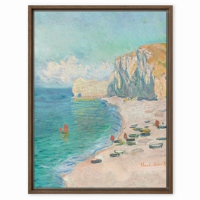 Canvas - Claude Monet, tretat: The Beach and the Falaise d'Amont canvas mural art