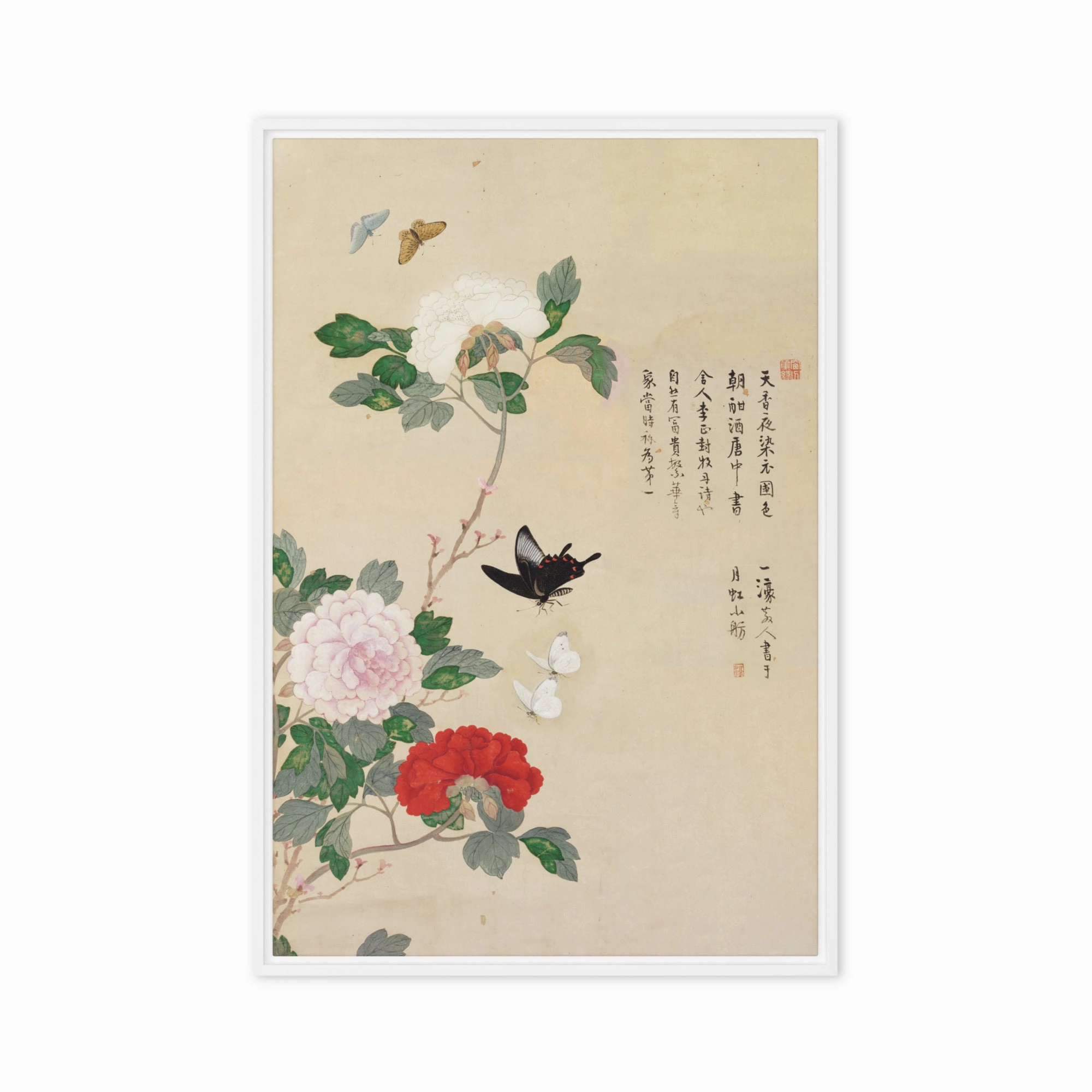 Canvas - Flowers and Butterflies