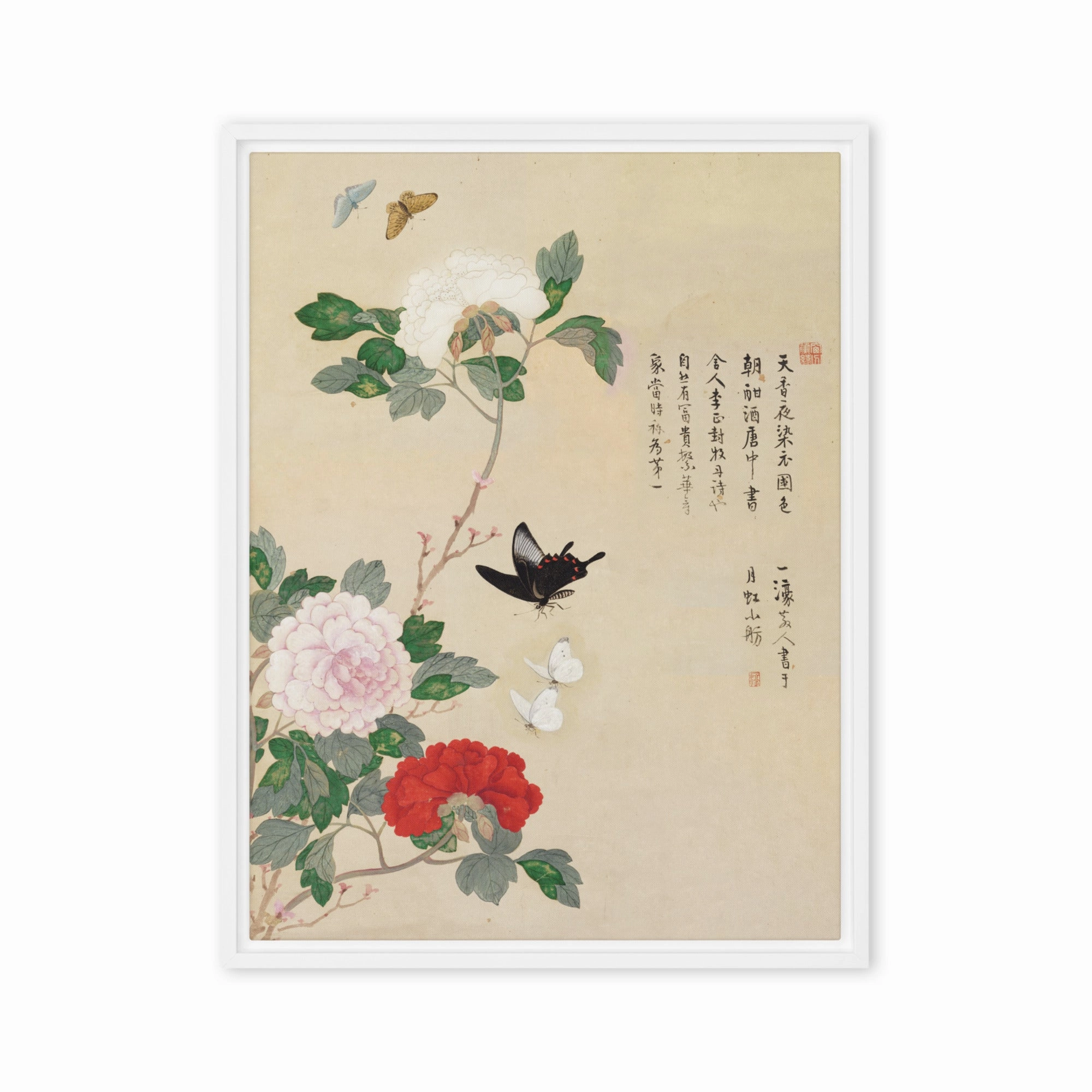 Canvas - Flowers and Butterflies