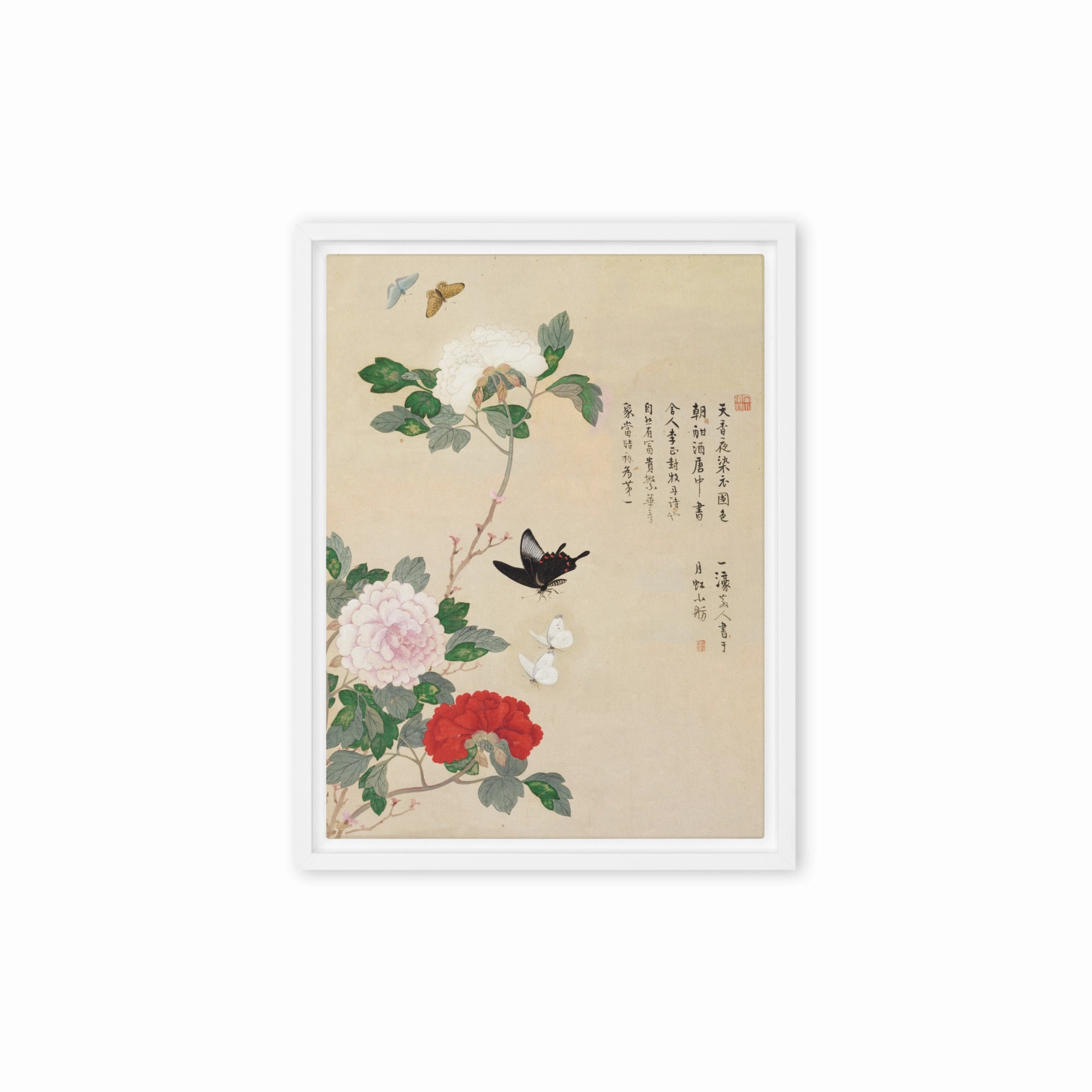 Canvas - Flowers and Butterflies